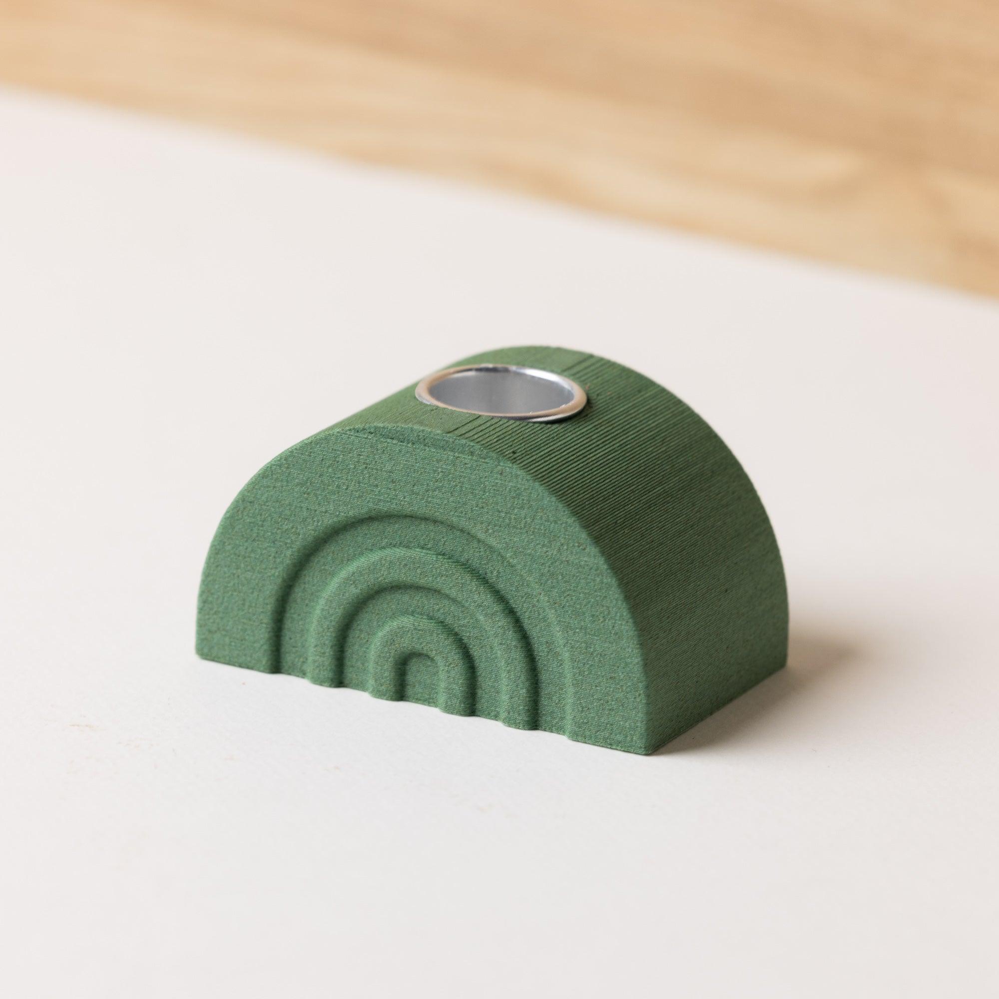 Bougeoir Arc en Ciel - A base de bois avec insert en metal