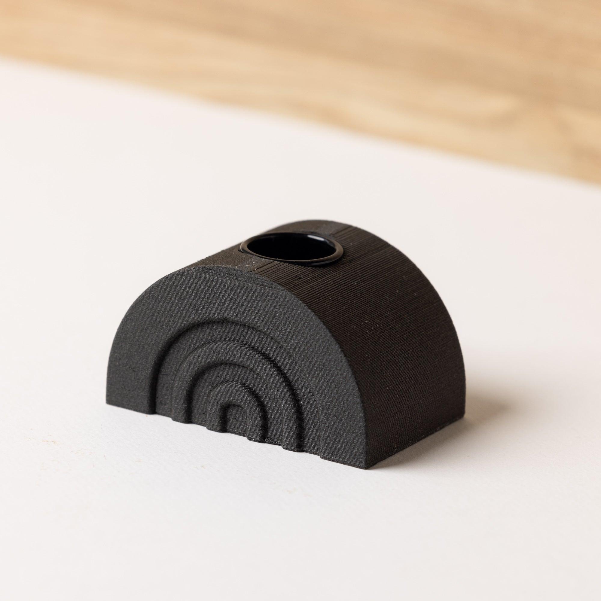 Bougeoir Arc en Ciel - A base de bois avec insert en metal