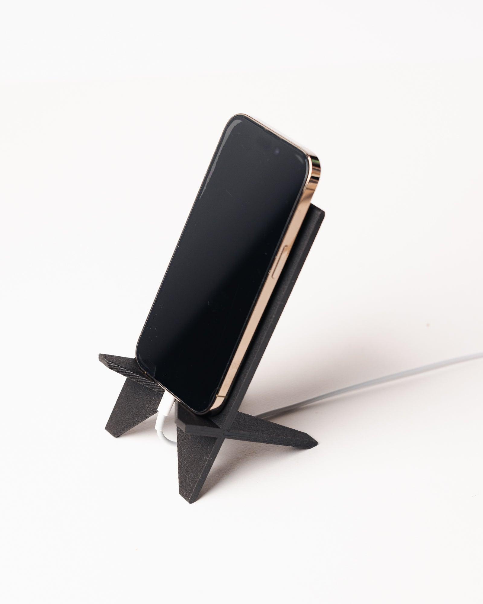 Support téléphone - Organisation de bureau - Support pour recharge - A base de bois