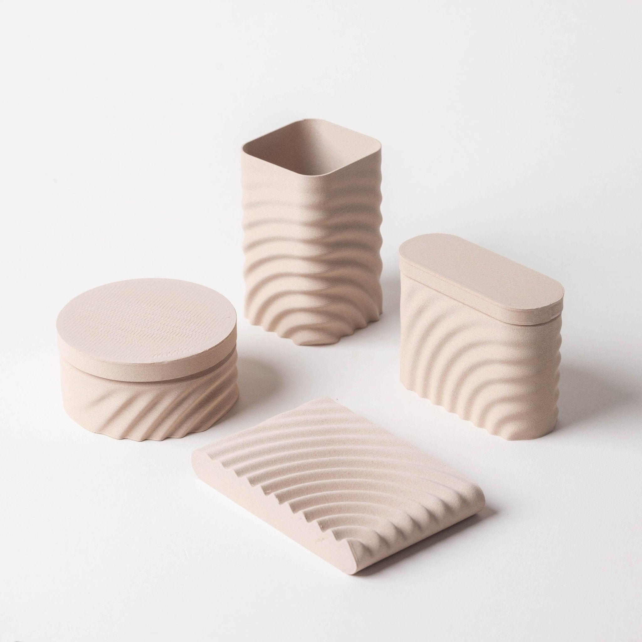 Ensemble salle de bain - Pot à brosse à dent, boites et porte savon - Copo Design