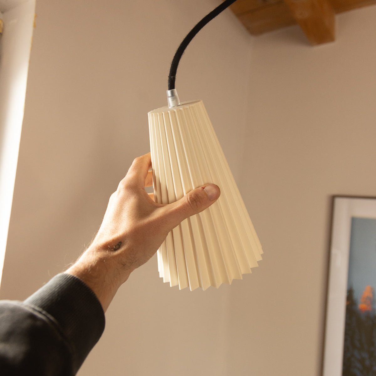 Suspension Origami – Abat - jour Effet Papier Plié – Lumière Chaleureuse Évolutive - Copo Design