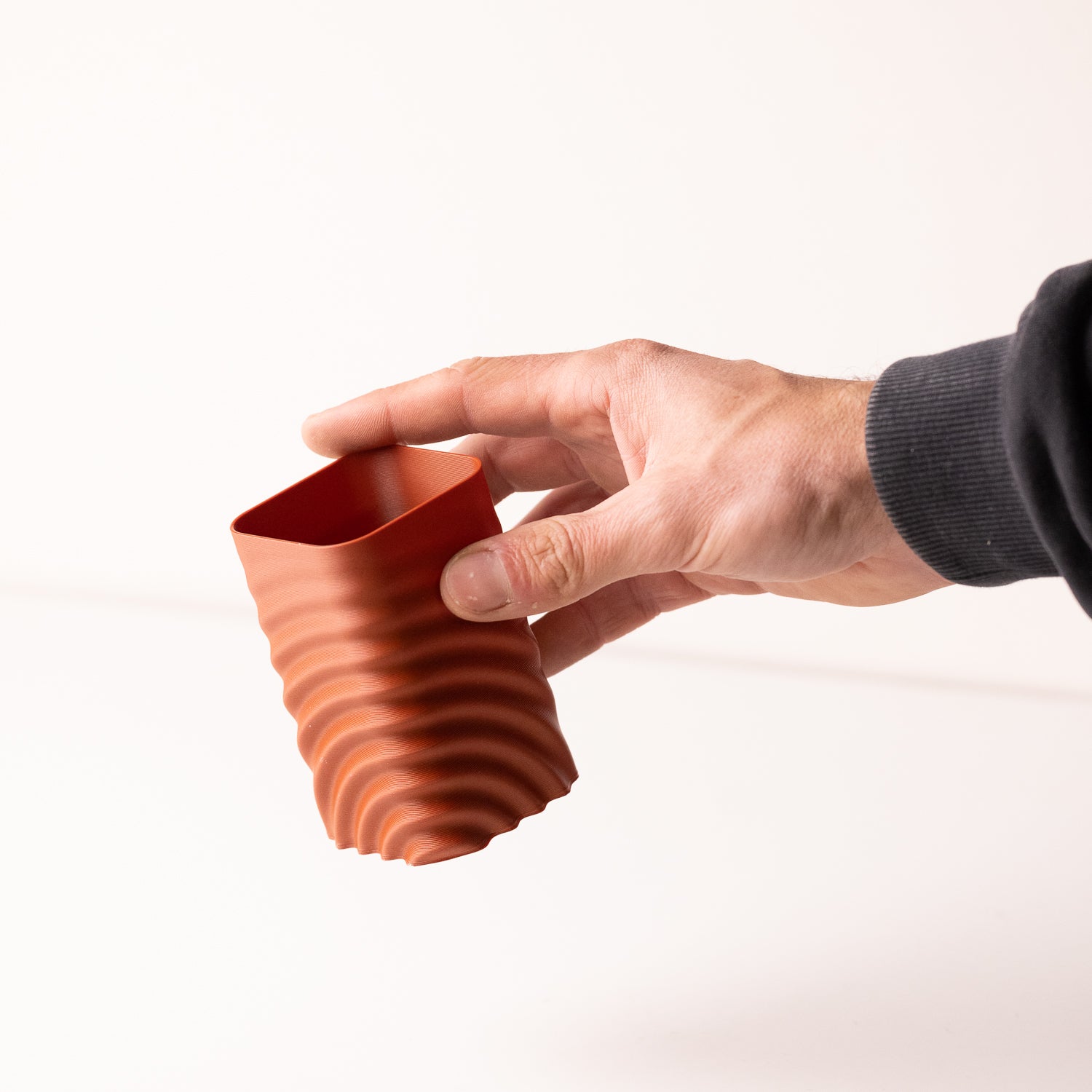 Pencil/brush holder - Earthy colors - Wavy