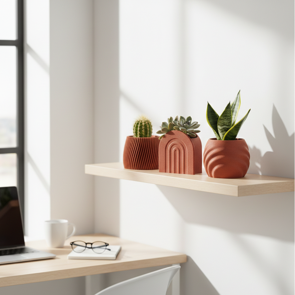 Set de 3 caches pots - decoration interieur - made in france 