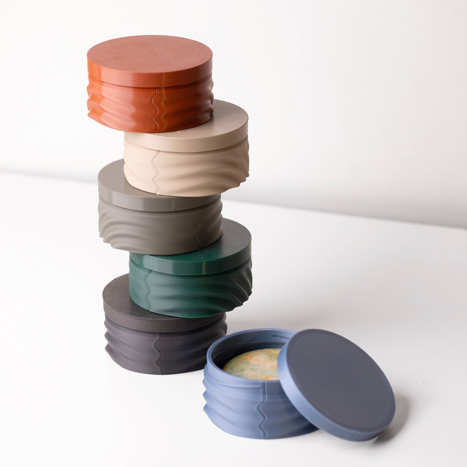 Boite de transport Ronde - Savon et Petits objets - Couleurs naturelles - Copo Design