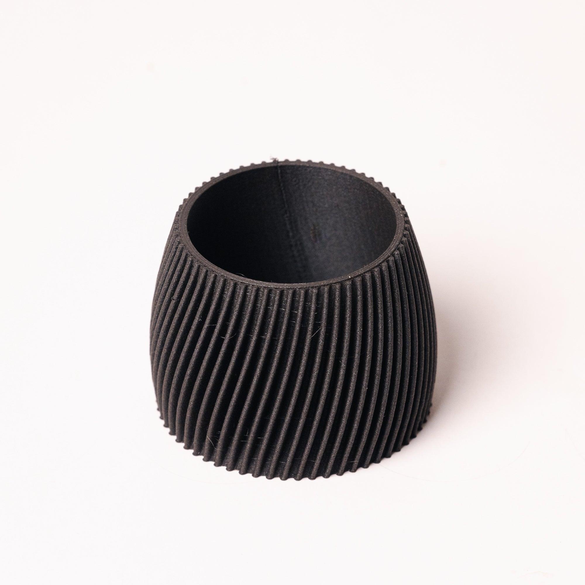 Petit cache pot - Motif hypnotisant et zen - A base de bois - Copo Design