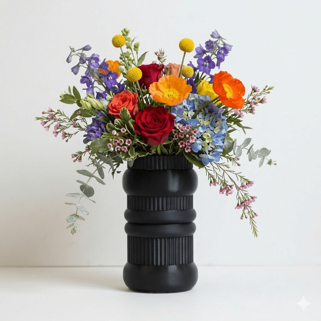 Vase modulable – Noir et blanc, 100% végétal - Copo Design